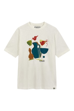 STILL LIFE Mens GOTS Organic Cotton Tee - Off White from KOMODO