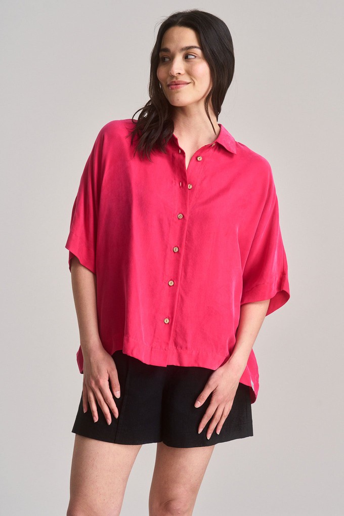 KIMONO - Cupro Shirt - Pink from KOMODO