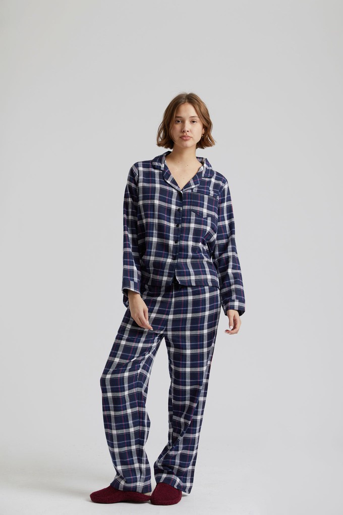 JIM JAM - Womens Organic Cotton Pyjama Set Dark Navy from KOMODO