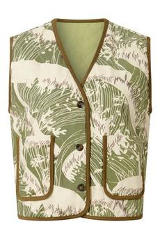 WAVE - Organic Cotton Reversible Gilet - Sage / Green via KOMODO