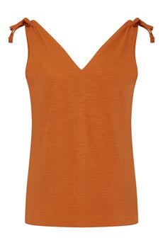 CELIA - GOTS Organic Cotton Vest Burnt Orange via KOMODO