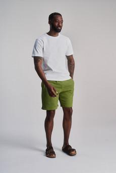 CALUM - Organic cotton shorts - Green melange via KOMODO