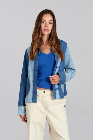 NELLY - Organic Cotton Linen patchwork jacket from KOMODO