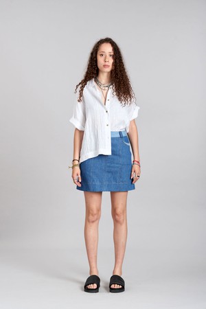 KIMONO Organic Linen Shirt - Off White from KOMODO