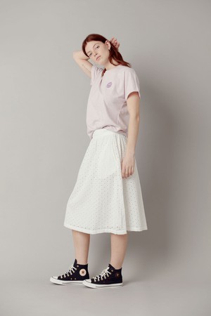 NAMI Organic Cotton Midi Skirt - White from KOMODO