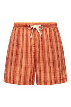 LEAH - Organic Cotton Weave Stripe Peach Shorts via KOMODO