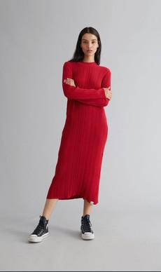 MAYUMI - GOTS Organic Cotton Dress Red van KOMODO