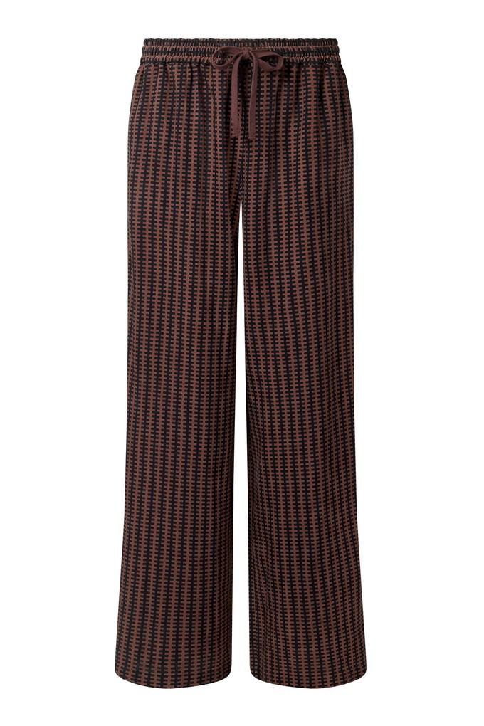 BEACH - Organic Cotton Print Trousers - Brown Stripe from KOMODO