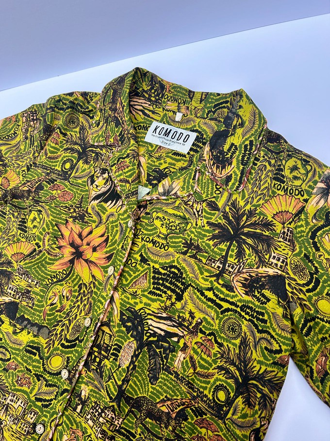 SPINDRIFT - Organic Cotton Shirt Tropical Print Green from KOMODO