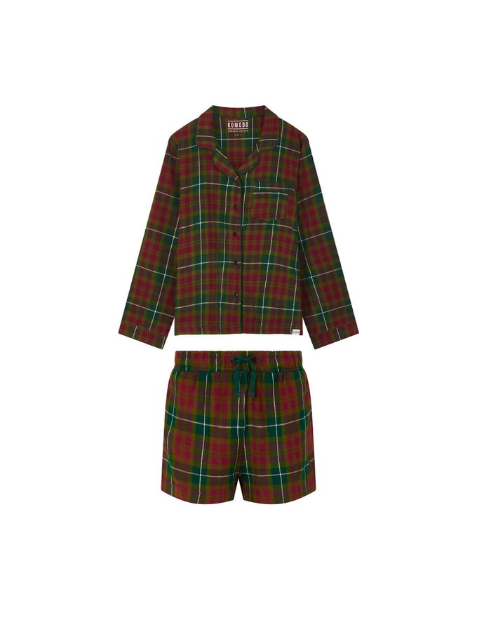 JIM JAM Womens - GOTS Organic Cotton Pyjama Shorts Set Green from KOMODO