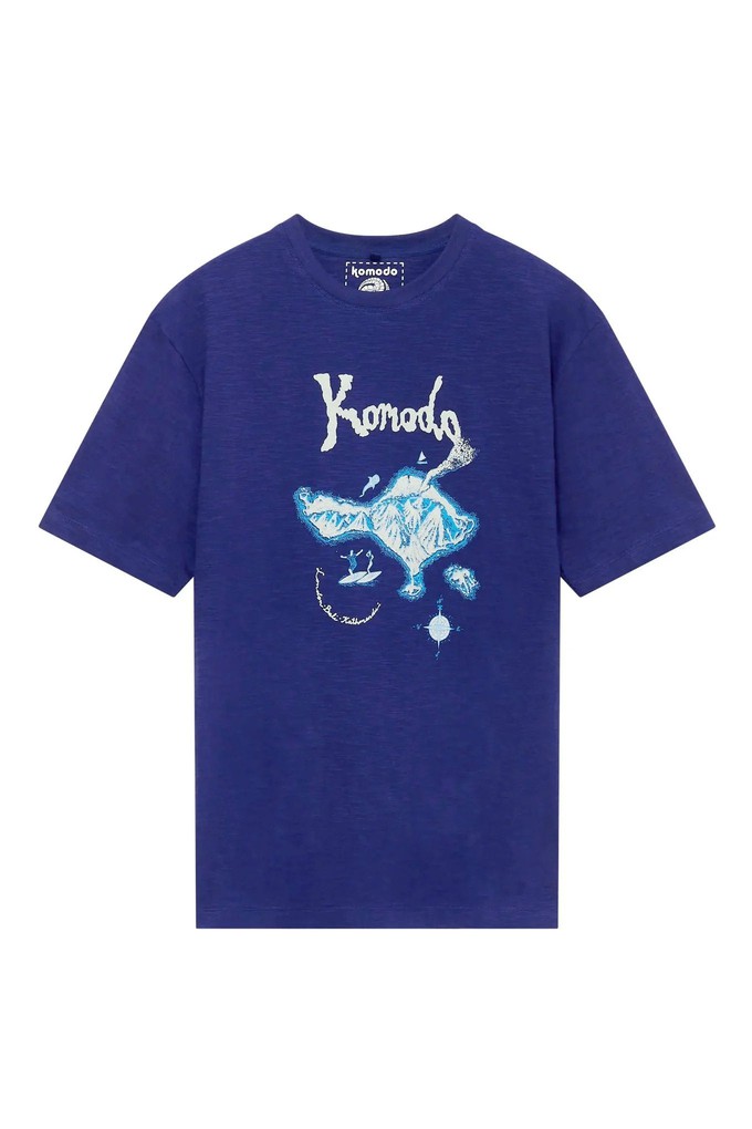 BALI ISLAND - GOTS Organic Cotton Tee Navy from KOMODO