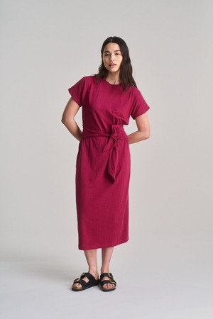 FONDA - Organic Cotton Jersey Dress - Berry from KOMODO