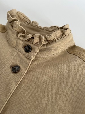 RUFFLE - Organic Cotton Jacket - Dark Sand from KOMODO