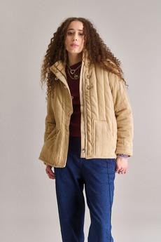 GEORGIA Organic Cotton Cord Coat - Croissant via KOMODO