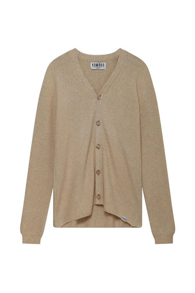 LUCAS - Organic Cotton Cardigan Sand from KOMODO