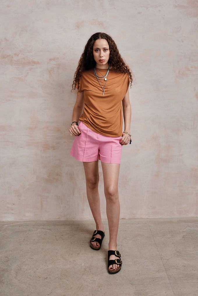 EMMIE - Organic Linen Cotton Shorts - Pink from KOMODO