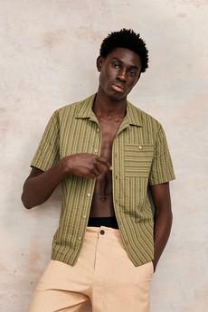 SPINDRIFT - Organic Cotton Shirt - Green Stripe via KOMODO