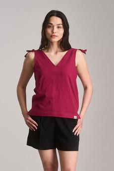 CELIA - Organic Cotton Top - Berry via KOMODO