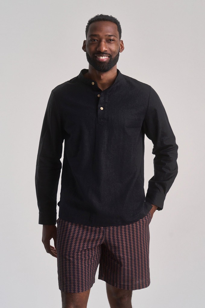 ELIJAH - Organic Linen Cotton Shirt - Black from KOMODO