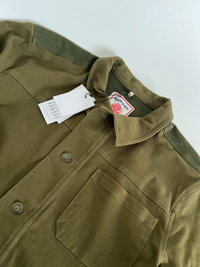 CHRISTOPHE - Organic Cotton Jacket - Green patch from KOMODO