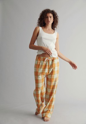 JIM JAM Pyjama Trousers Set Womens - GOTS Organic Cotton Orange from KOMODO