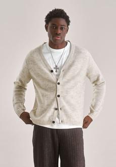 BASTA Lambs Wool Cardigan - Natural via KOMODO