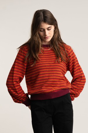MAE - Organic Cotton Jumper Wine Red from KOMODO