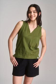 CELIA - Organic Cotton Top - Green via KOMODO