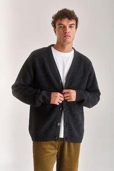 BASTA Lambs Wool Cardigan - Dark Charcoal via KOMODO