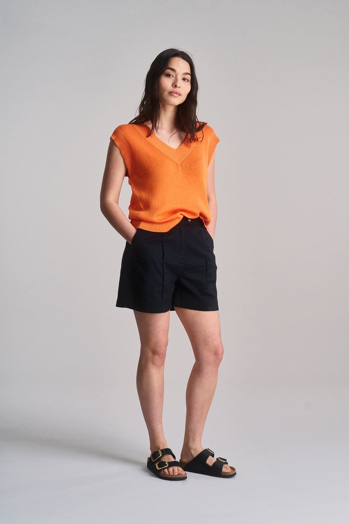 EMMIE - Organic Linen Cotton Shorts - Black from KOMODO