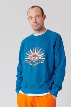 KOMODO'S EYE - GOTS Organic Cotton Crewneck Teal Blue van KOMODO