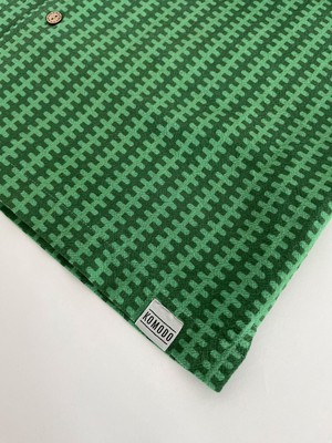 SPINDRIFT - Organic Cotton Shirt - Green Bolt Stripe from KOMODO