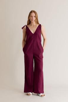 FLOSS - Linen berry Jumpsuit via KOMODO