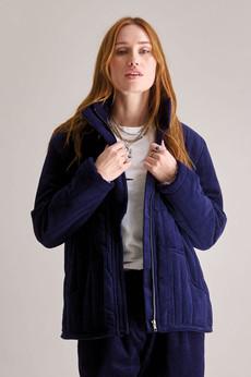 GEORGIA Organic Cotton Cord Coat - Navy via KOMODO