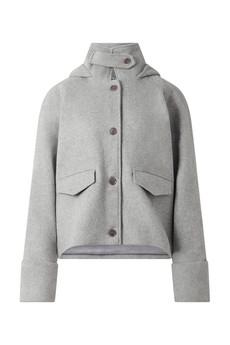 WICKER Recycled Wool Poly Coat - Grey via KOMODO