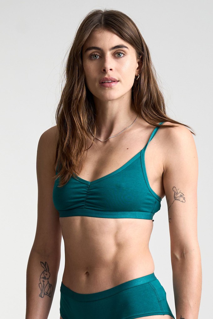 ANASTASIA Bra - GOTS Organic Cotton Teal from KOMODO