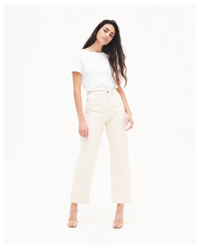 Bobbie undyed witte barrel jeans from Kuyichi