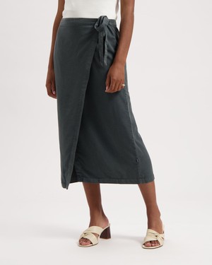 Hanna Tencel Wrap Skirt from Kuyichi