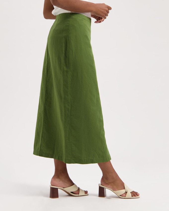 Hanna Linnen Wrap Skirt from Kuyichi