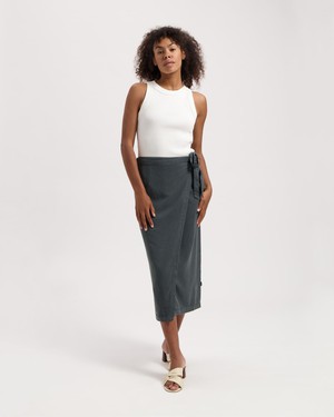 Hanna Tencel Wrap Skirt from Kuyichi