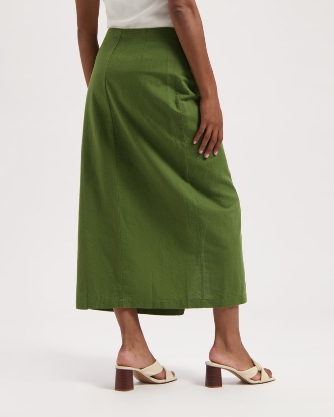 Hanna Linnen Wrap Skirt from Kuyichi