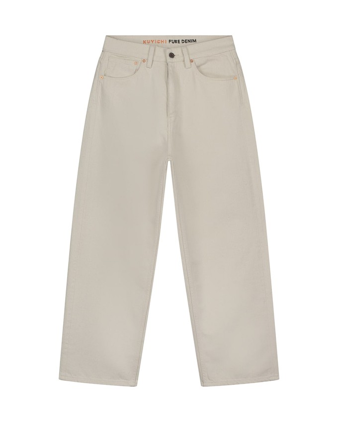 Bobbie undyed witte barrel jeans from Kuyichi