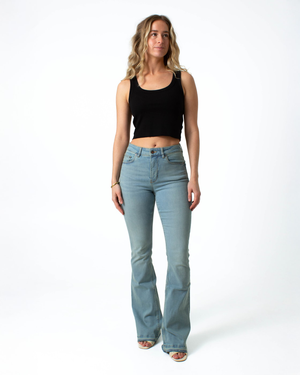 Lisette Flare Overdye Ripped Hem from Kuyichi
