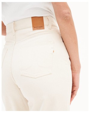 Bobbie undyed witte barrel jeans from Kuyichi
