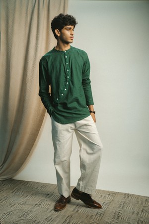 Rewind Angrakha Shirt & Kora Straight Pants from Lafaani