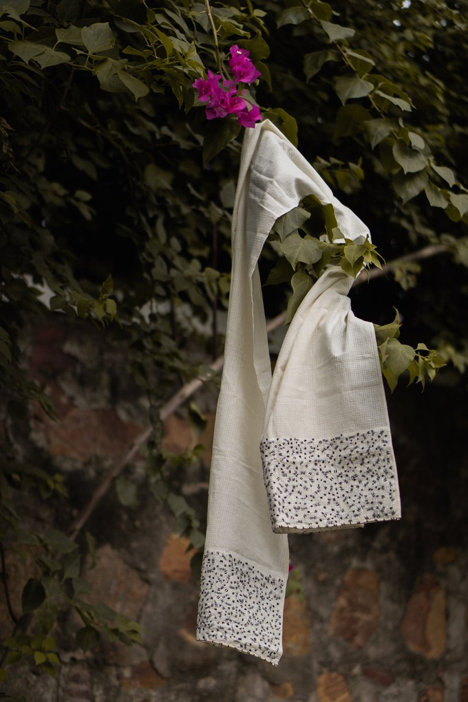 Sonder Embroidered Checks Scarf from Lafaani Sonder Embroidered Checks Scarf from Lafaani