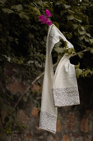 Sonder Embroidered Checks Scarf from Lafaani Sonder Embroidered Checks Scarf from Lafaani