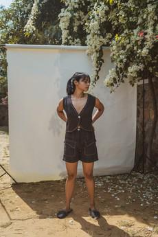 Sonder Waistcoat & High Waist Shorts van Lafaani