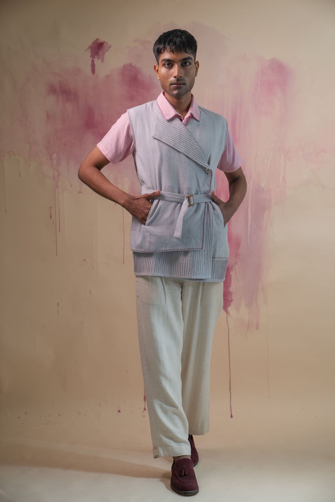 Phosphene Unisex Asymmetrical Jacket & Kora Pants Set from Lafaani