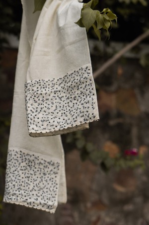 Sonder Embroidered Checks Scarf from Lafaani Sonder Embroidered Checks Scarf from Lafaani